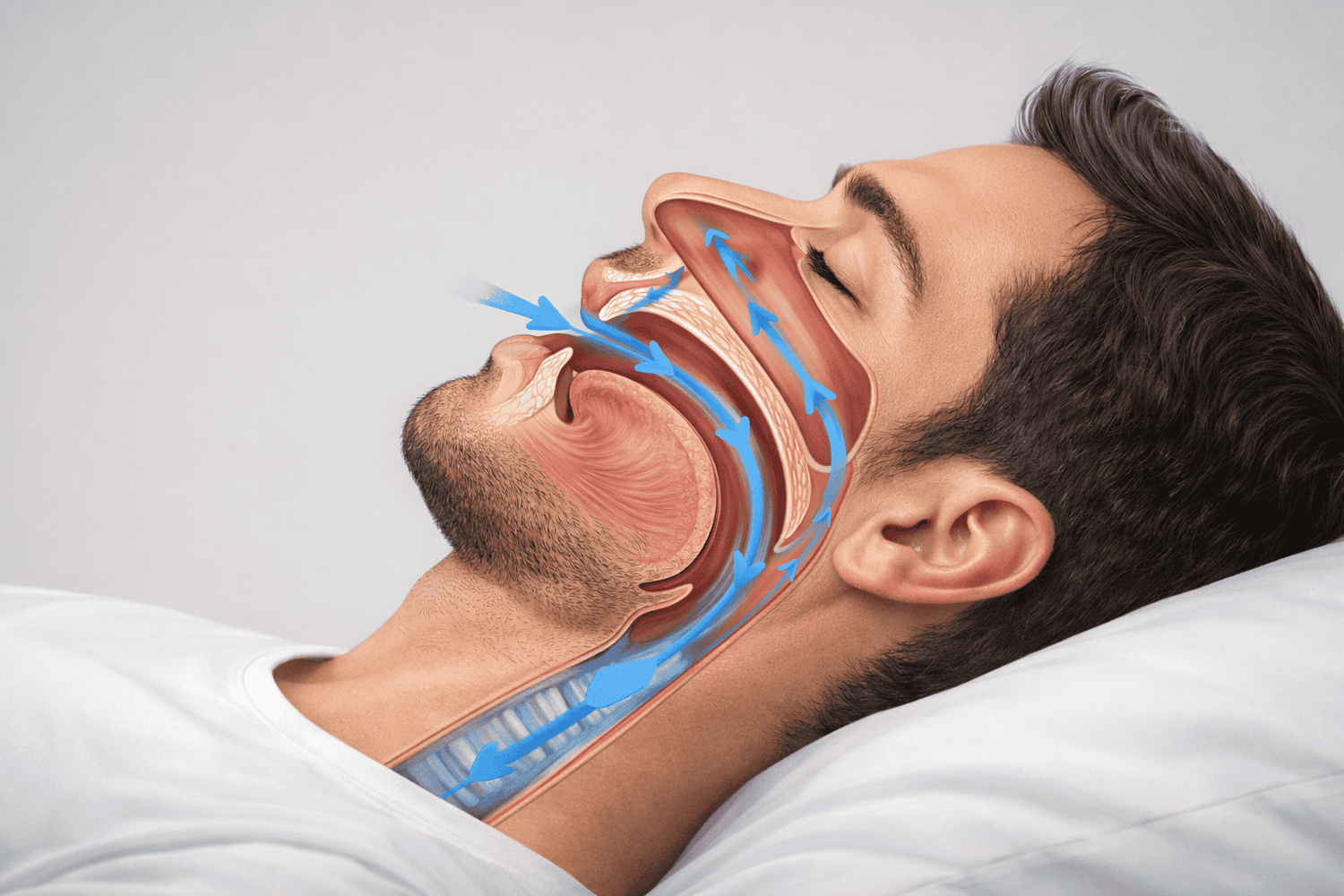 image montrant le principe de la libération des voies respiratoires